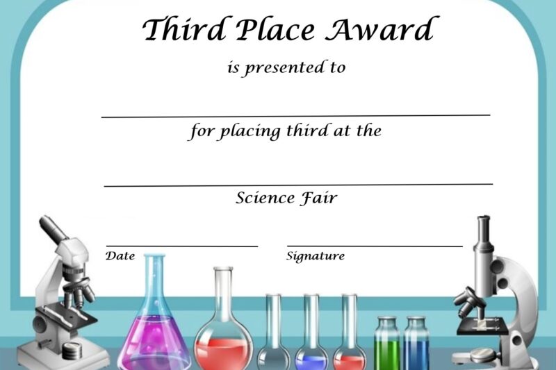 Printable Science Fair Certificates