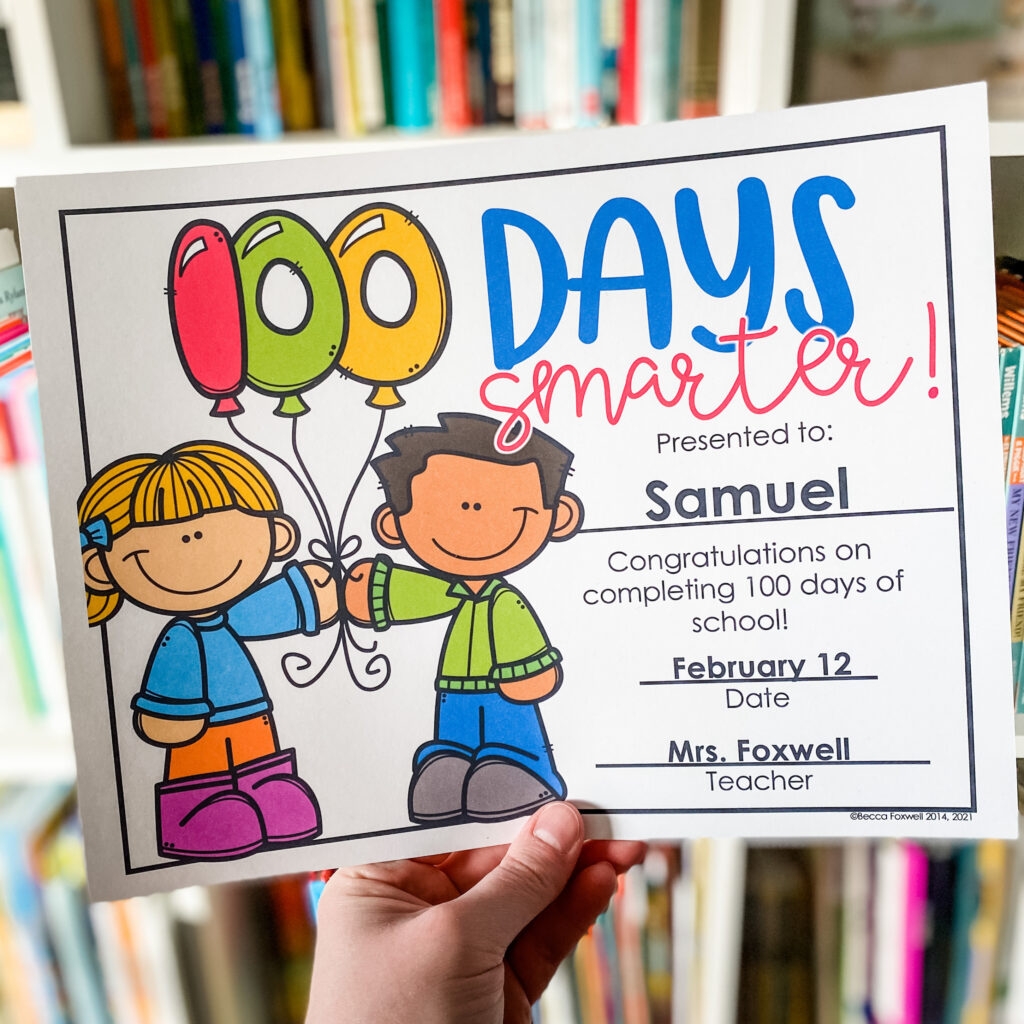 100 Days Smarter Certificate Foxwell Forest 100 Days Smarter Certificate Foxwell Forest