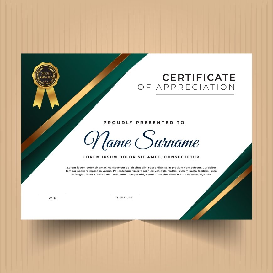 Blank Certificate Template Free Printable