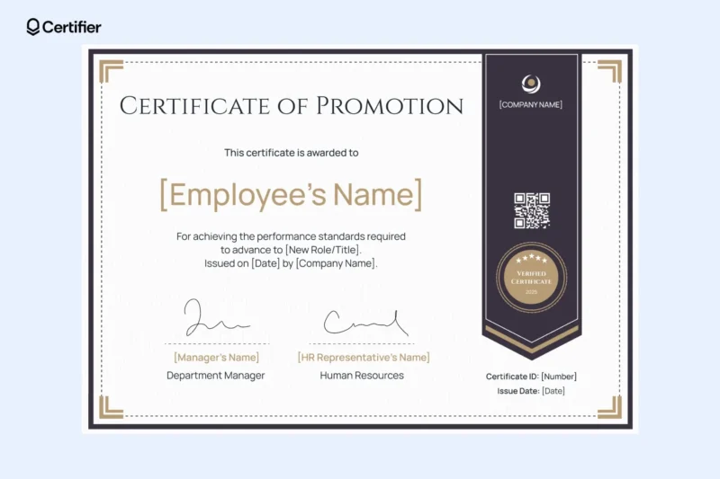 Printable Promotion Certificates
