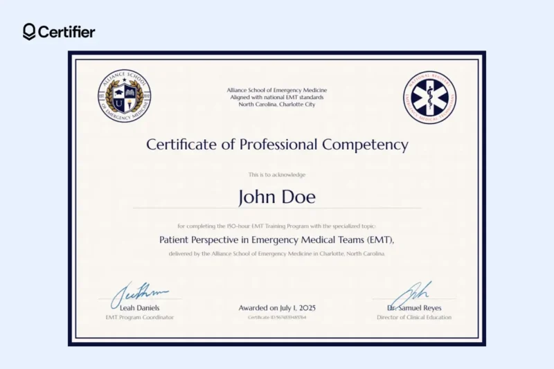 Nremt Printable Certificates