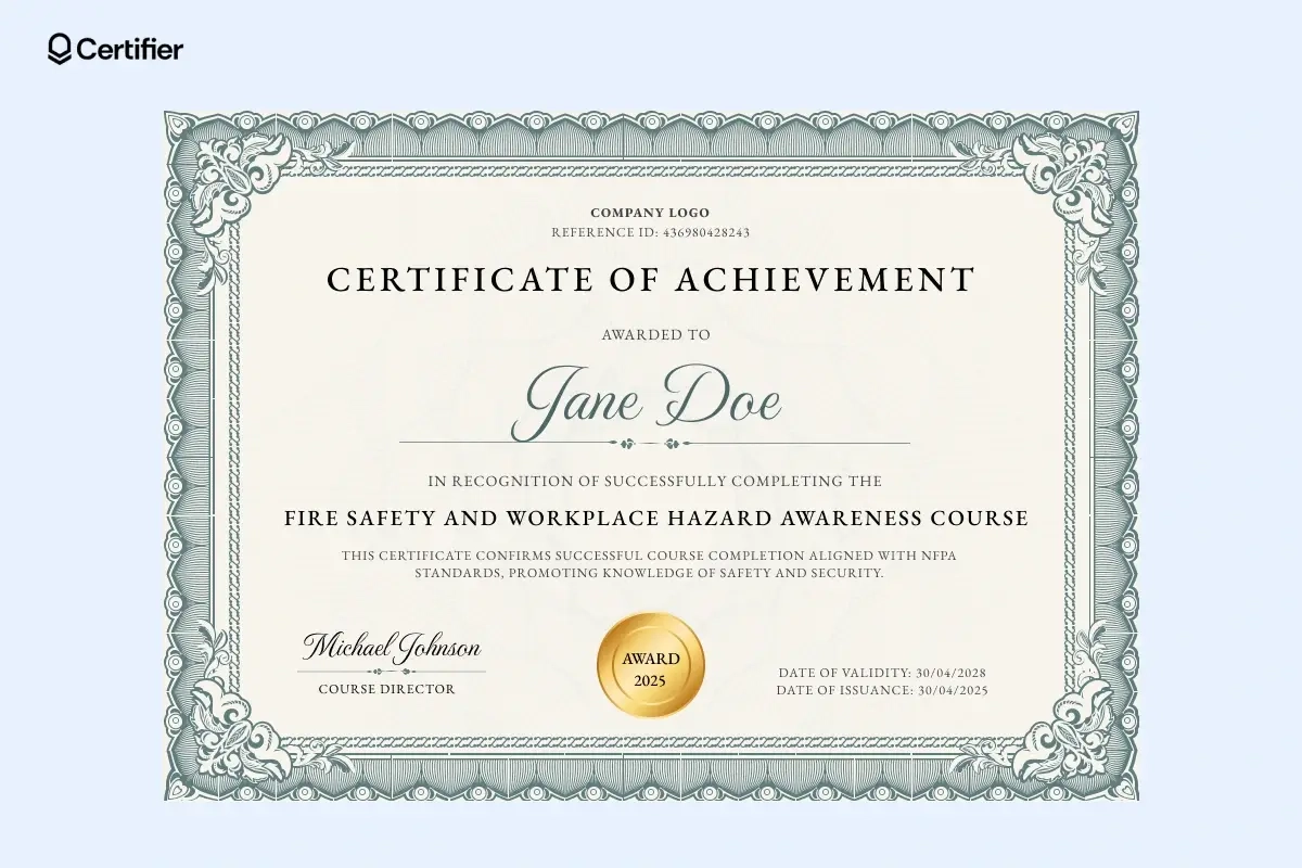 15 Free Fire Safety Certificate Templates Guide