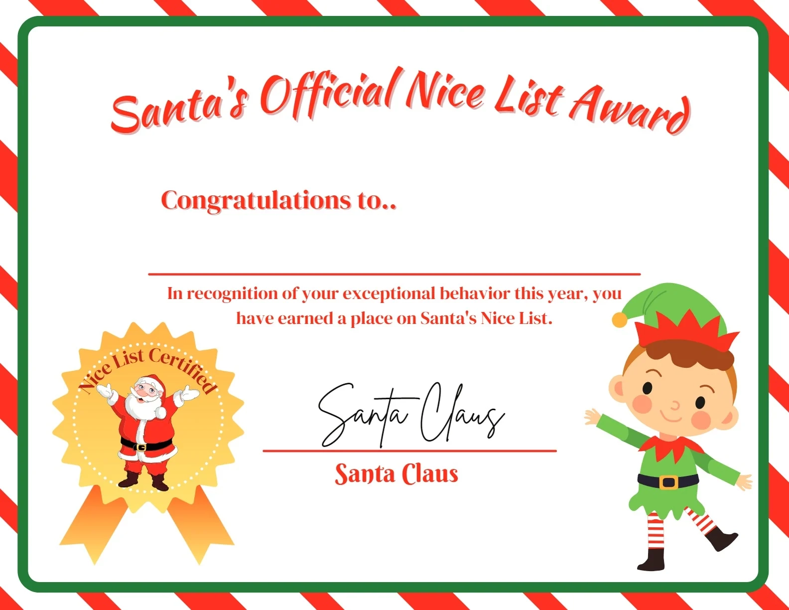 18 Nice List Certificates Free PDF Printables 