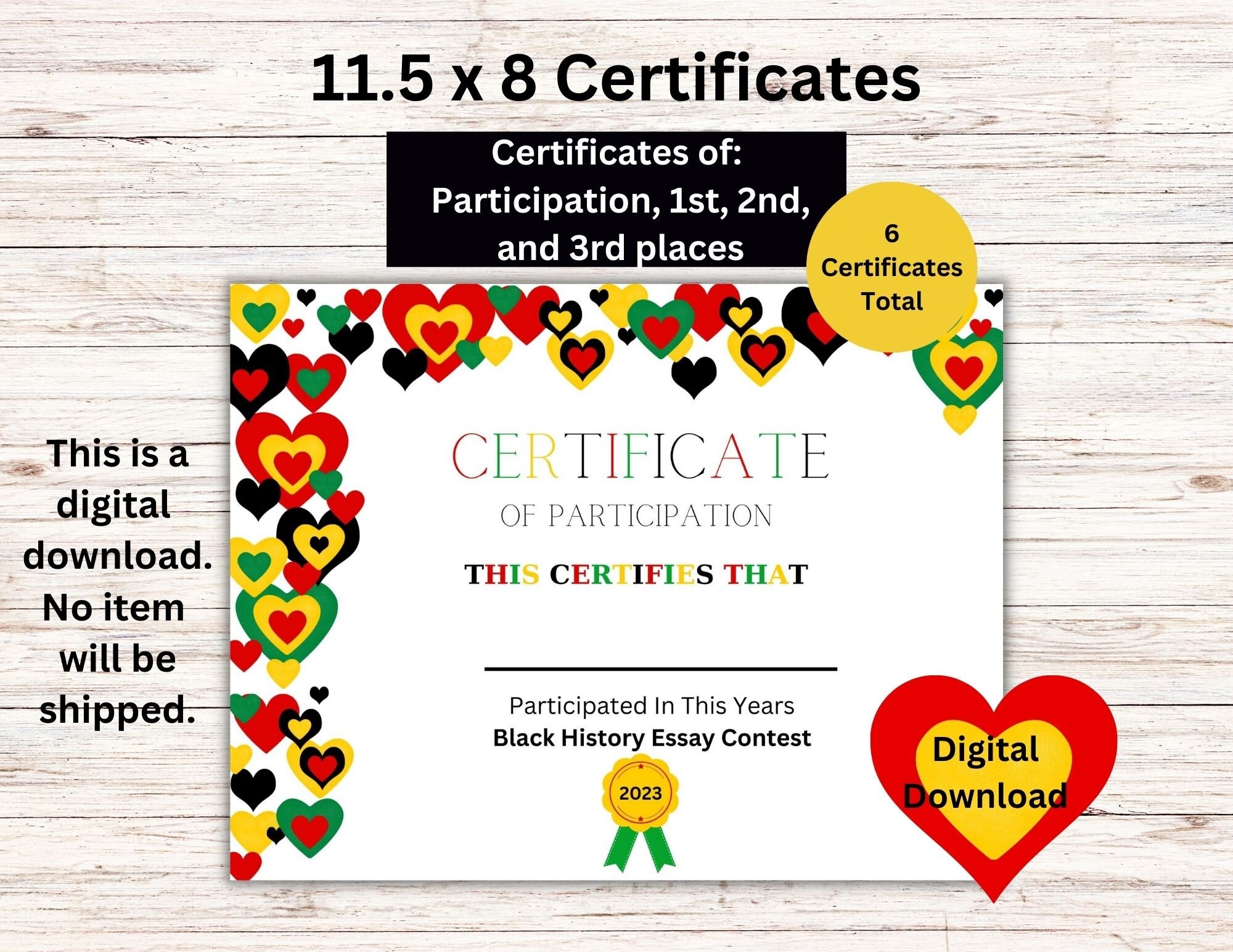 1st 2nd 3rd Place Certificates Template Etsy 1st 2nd 3rd Place Certificates Template Etsy
