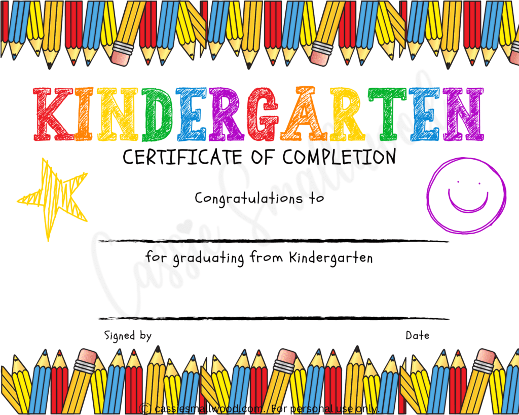 Printable And Editable Preschool Certificates Printable And Editable Preschool Certificates