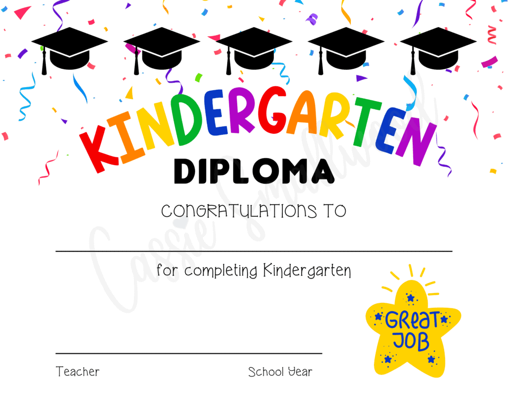 20 Preschool And Kindergarten Graduation Certificates FREE PRINTABLE Cassie Smallwood 20 Preschool And Kindergarten Graduation Certificates FREE PRINTABLE Cassie Smallwood