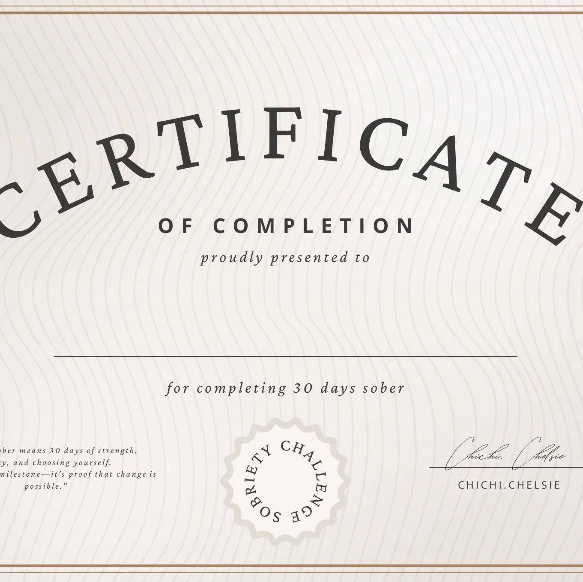 3 Milestone Sobriety Certificates 30 60 90 Days Sober Etsy