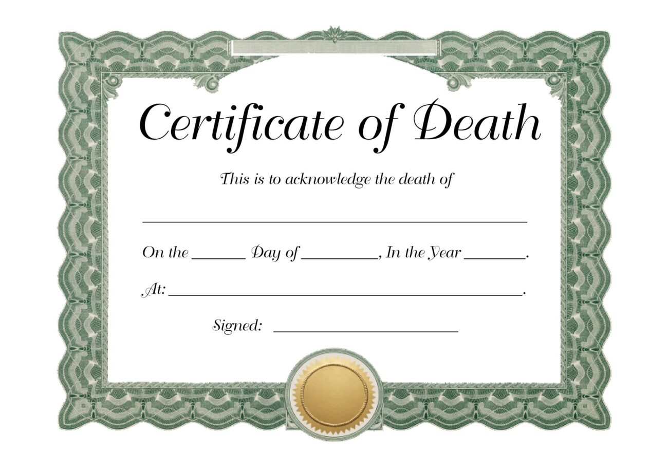 37 Blank Death Certificate Templates 100 FREE TemplateLab