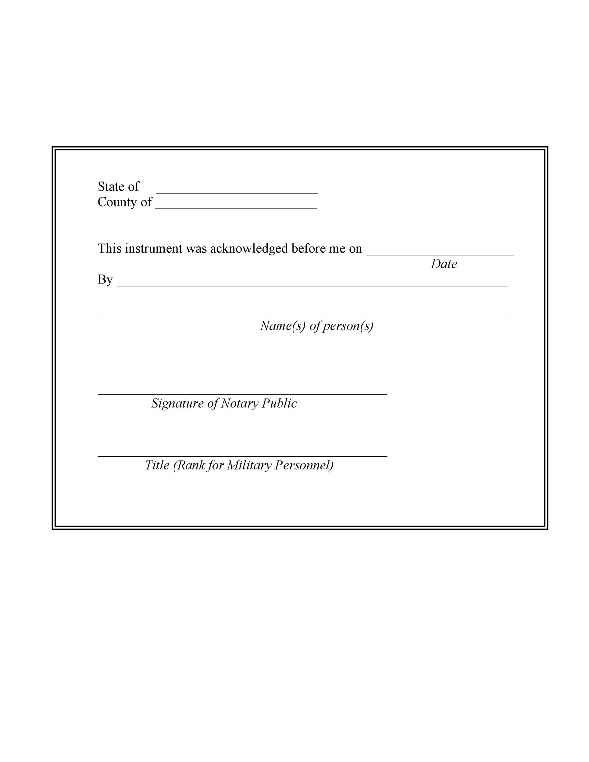 40 Free Notary Acknowledgement Statement Templates TemplateLab 40 Free Notary Acknowledgement Statement Templates TemplateLab