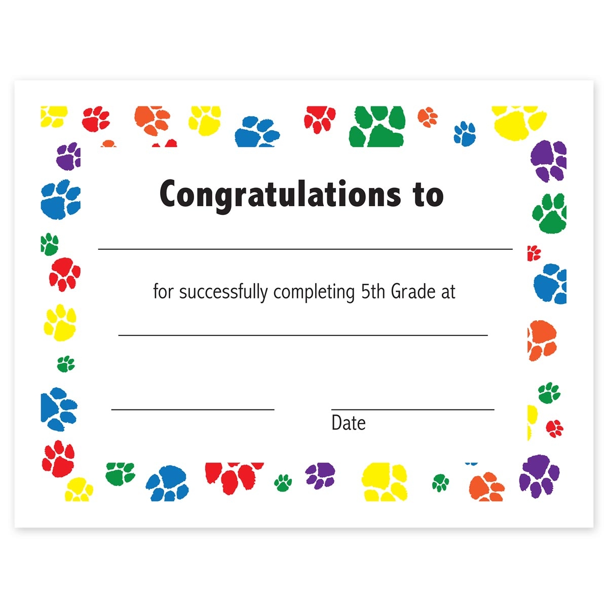 5th Grade Completion Certificate It s Elementary