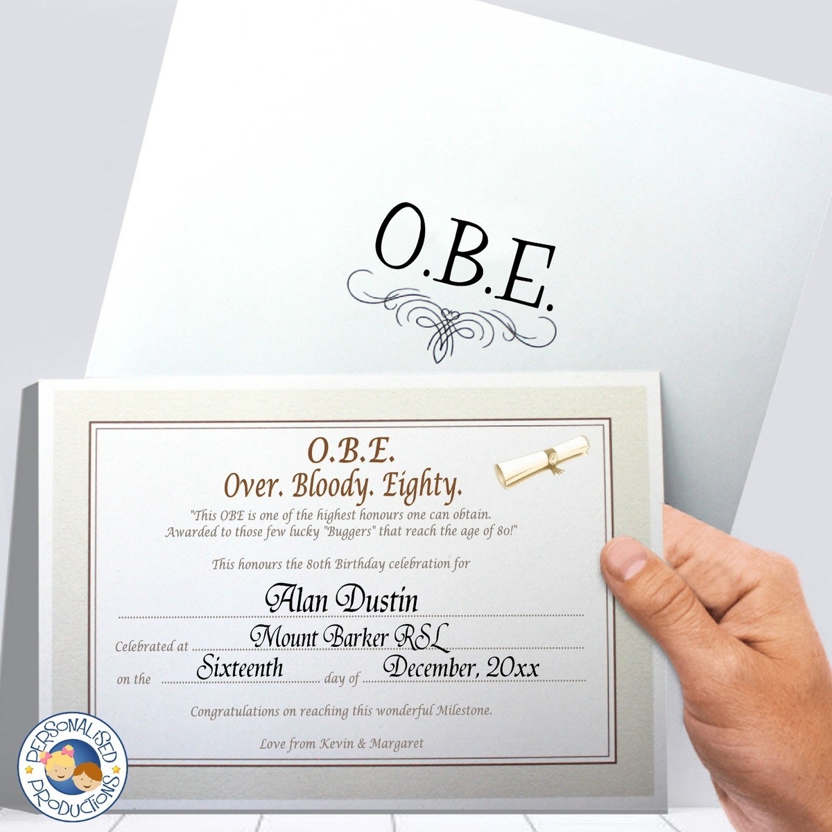 80th Birthday Gift Over Bloody Eighty Certificate OBE Personalised A5 Size EBay Australia 80th Birthday Gift Over Bloody Eighty Certificate OBE Personalised A5 Size EBay Australia