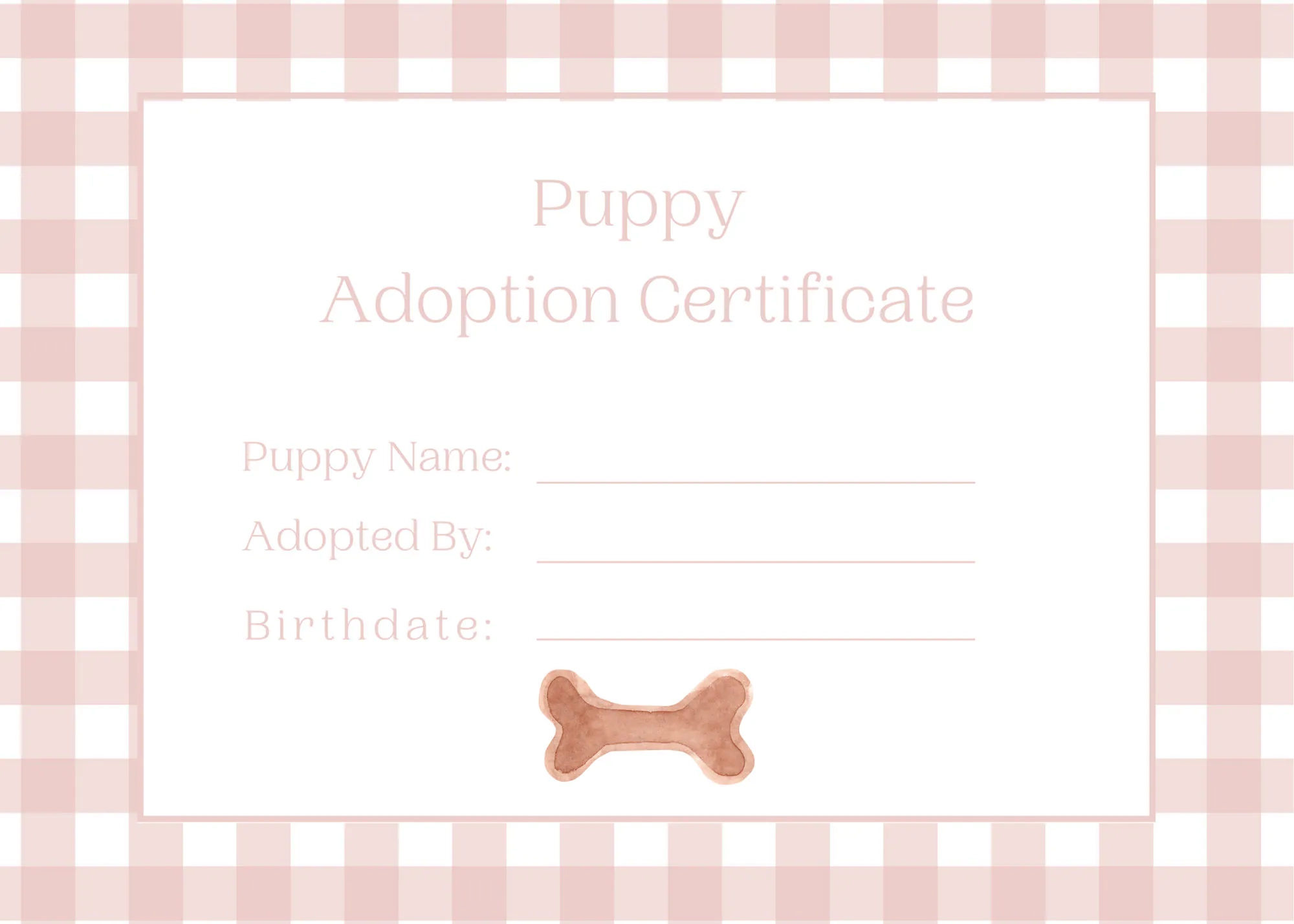 Adopt A Puppy Certificate Printable Download Adopt A Puppy Printable Certificates Pink Gingham Puppy Party Pink Puppy Party Etsy Adopt A Puppy Certificate Printable Download Adopt A Puppy Printable Certificates Pink Gingham Puppy Party Pink Puppy Party Etsy
