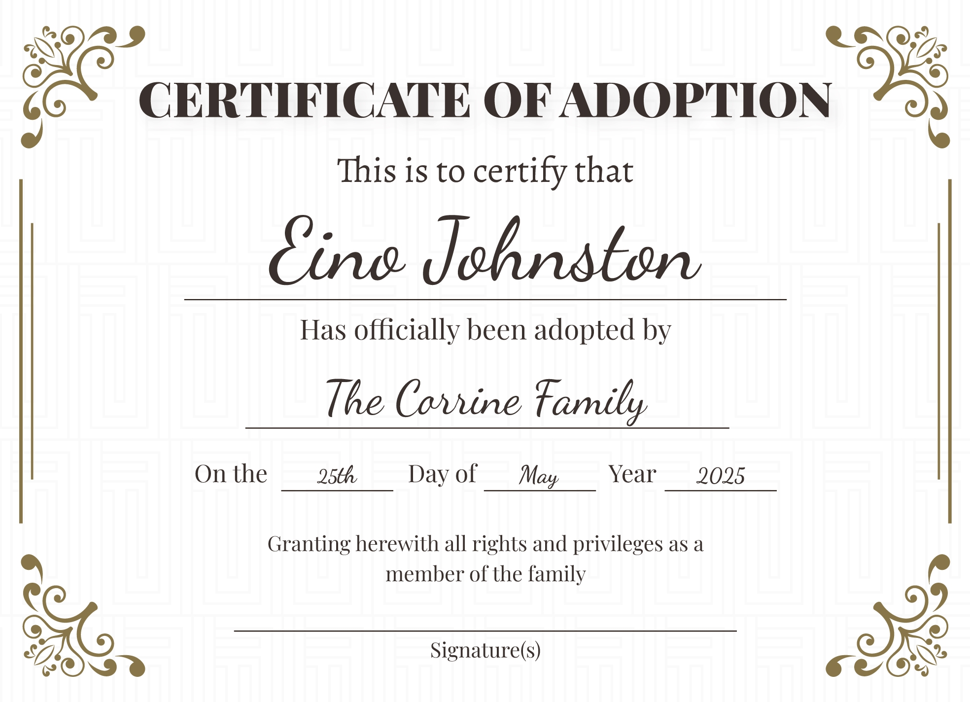 Adoption Certificate Free Google Docs Template Gdoc io Adoption Certificate Free Google Docs Template Gdoc io
