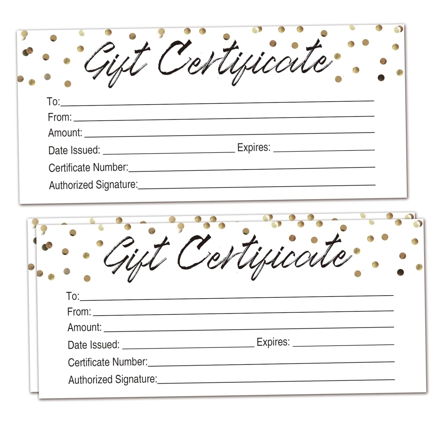 Printable Fake Gift Certificates