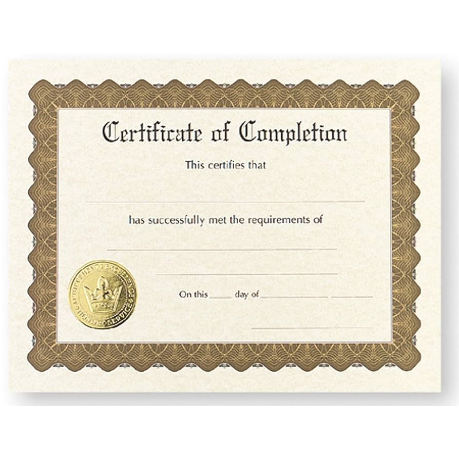 Free Editable Printable Certificates Of Completion