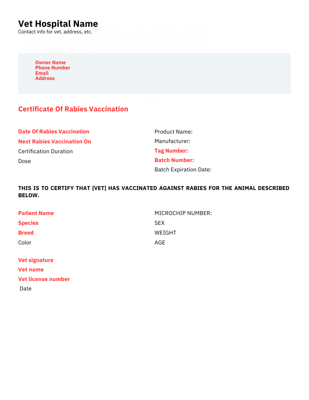 Appropriate Rabies Certificate Pit Stop HQ Appropriate Rabies Certificate Pit Stop HQ