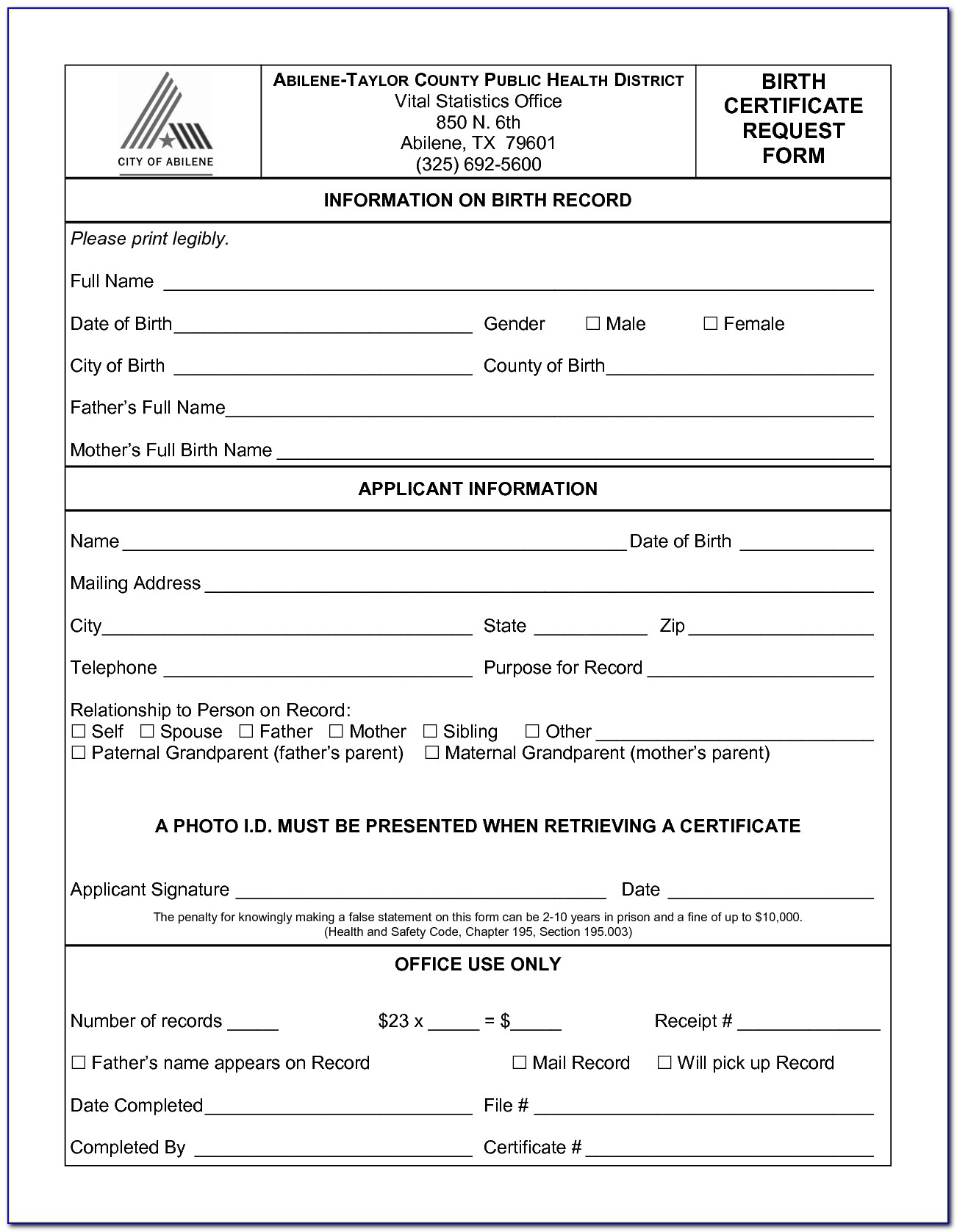 Printable Arkansas Birth Certificate Application Printable Arkansas Birth Certificate Application