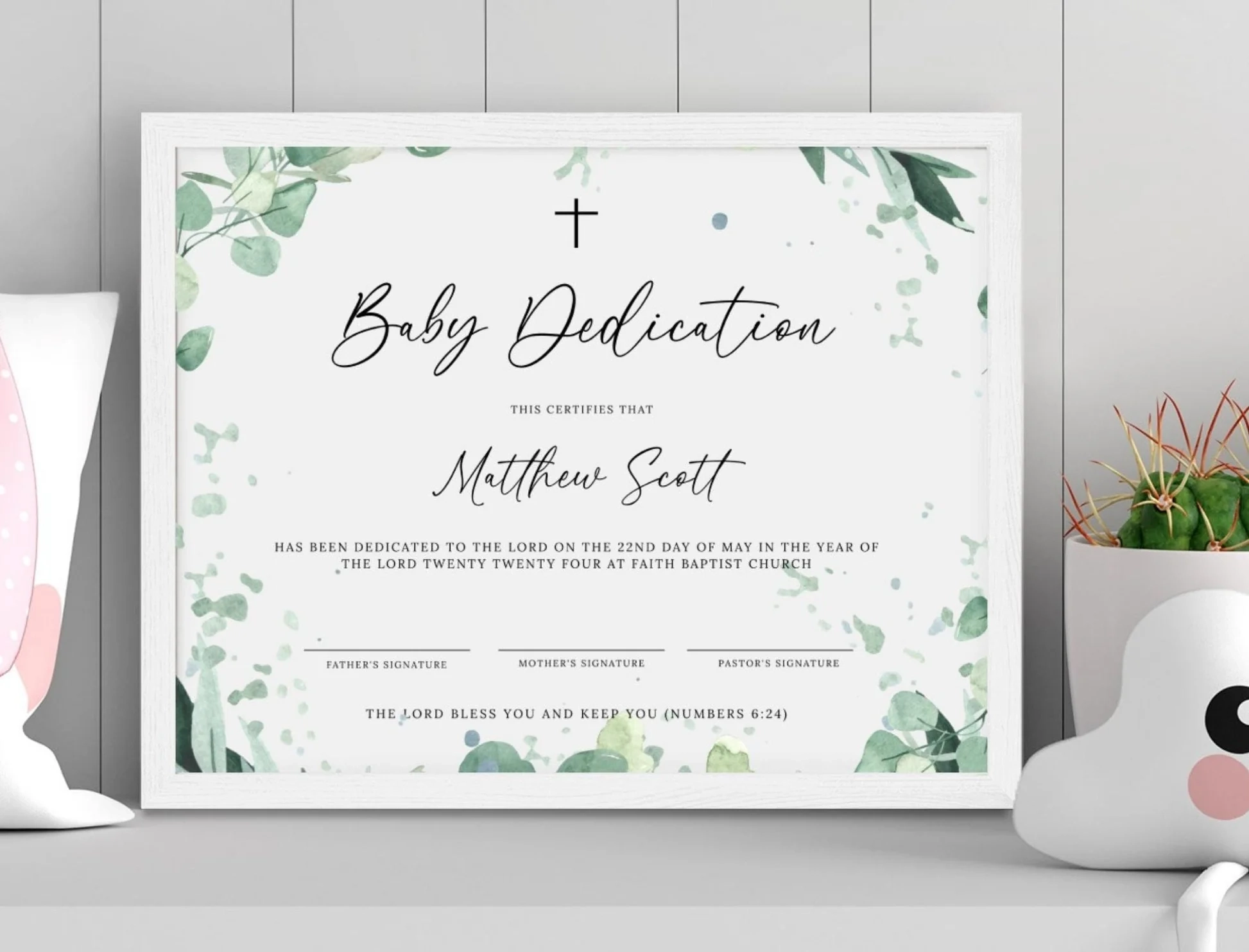 Baby Dedication Certificate Printable Baby Dedication Certificate Printable