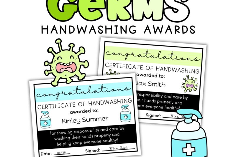 Hand-Washing Printable Certificate