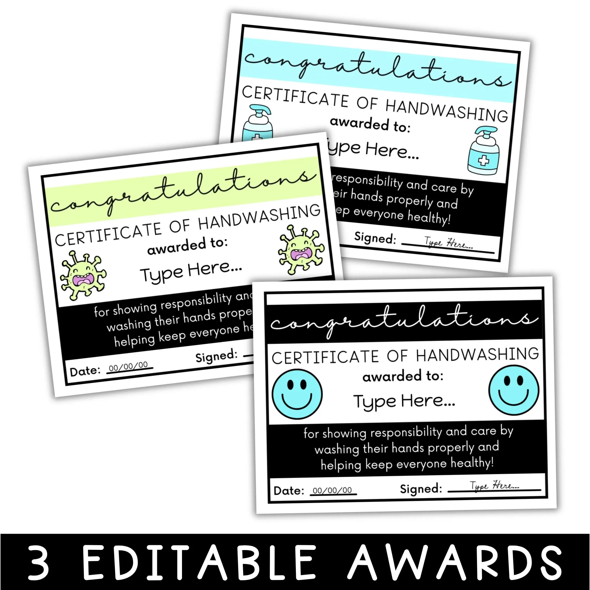 Hand-Washing Printable Certificate Hand-Washing Printable Certificate