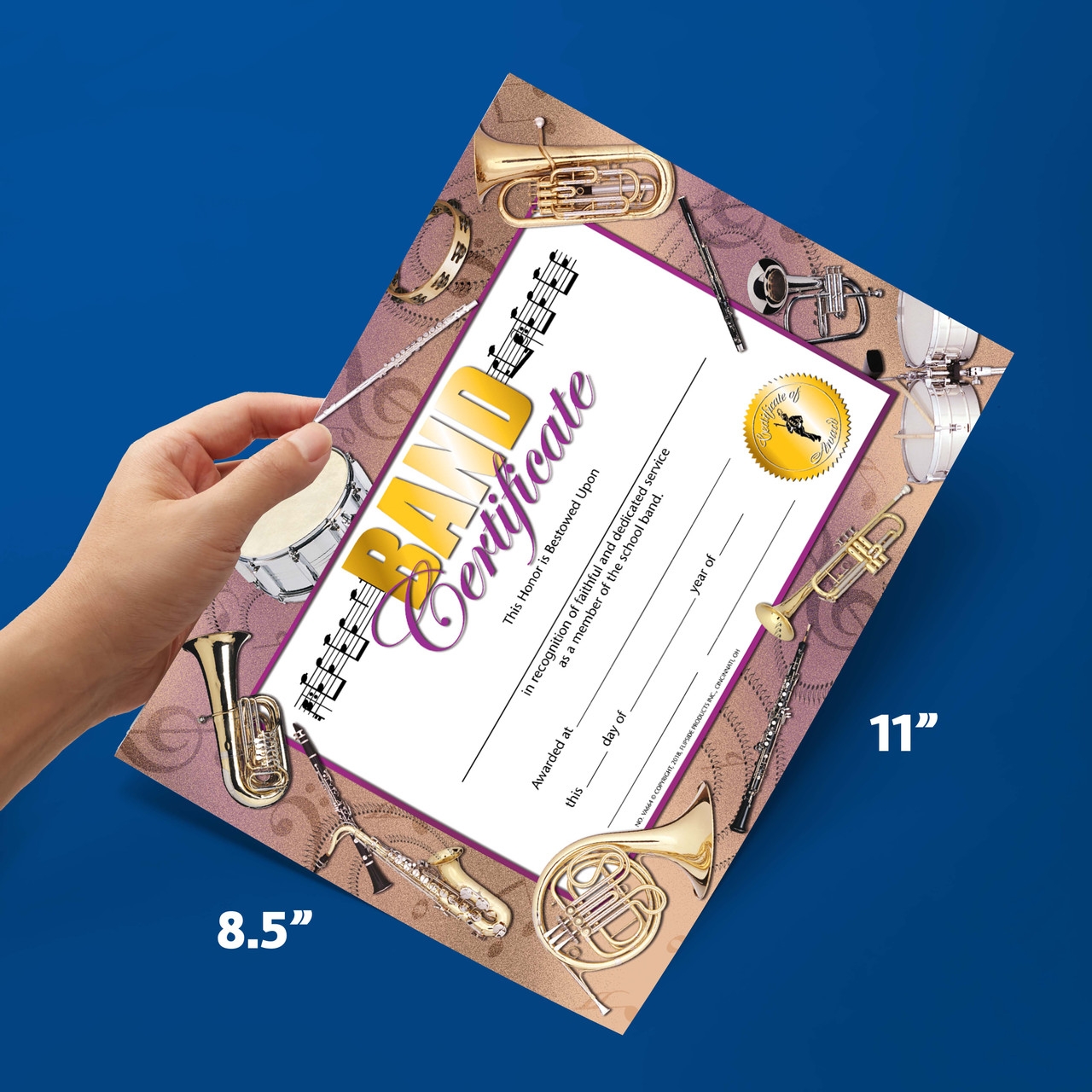 Band Certificate Pack Of 30 Music Achievement Design Geyer Instructional Products