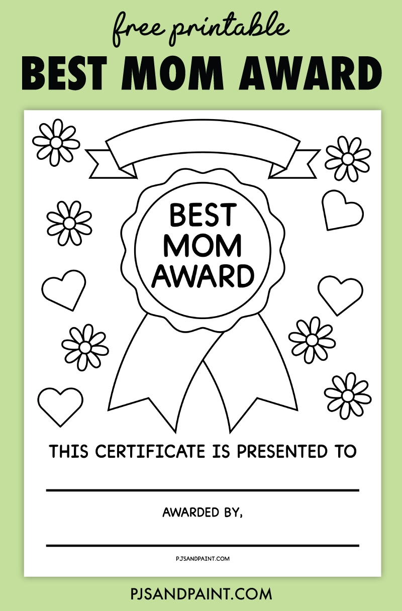 Printable Best Mom Certificates Printable Best Mom Certificates
