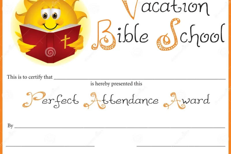Printable Vbs Attendance Certificates