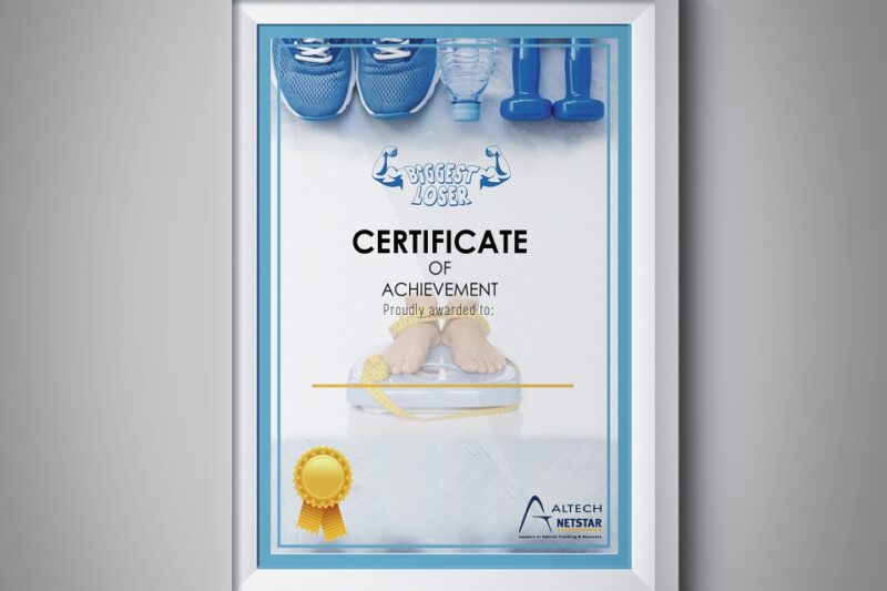 Free Printable Biggest Loser Certificate