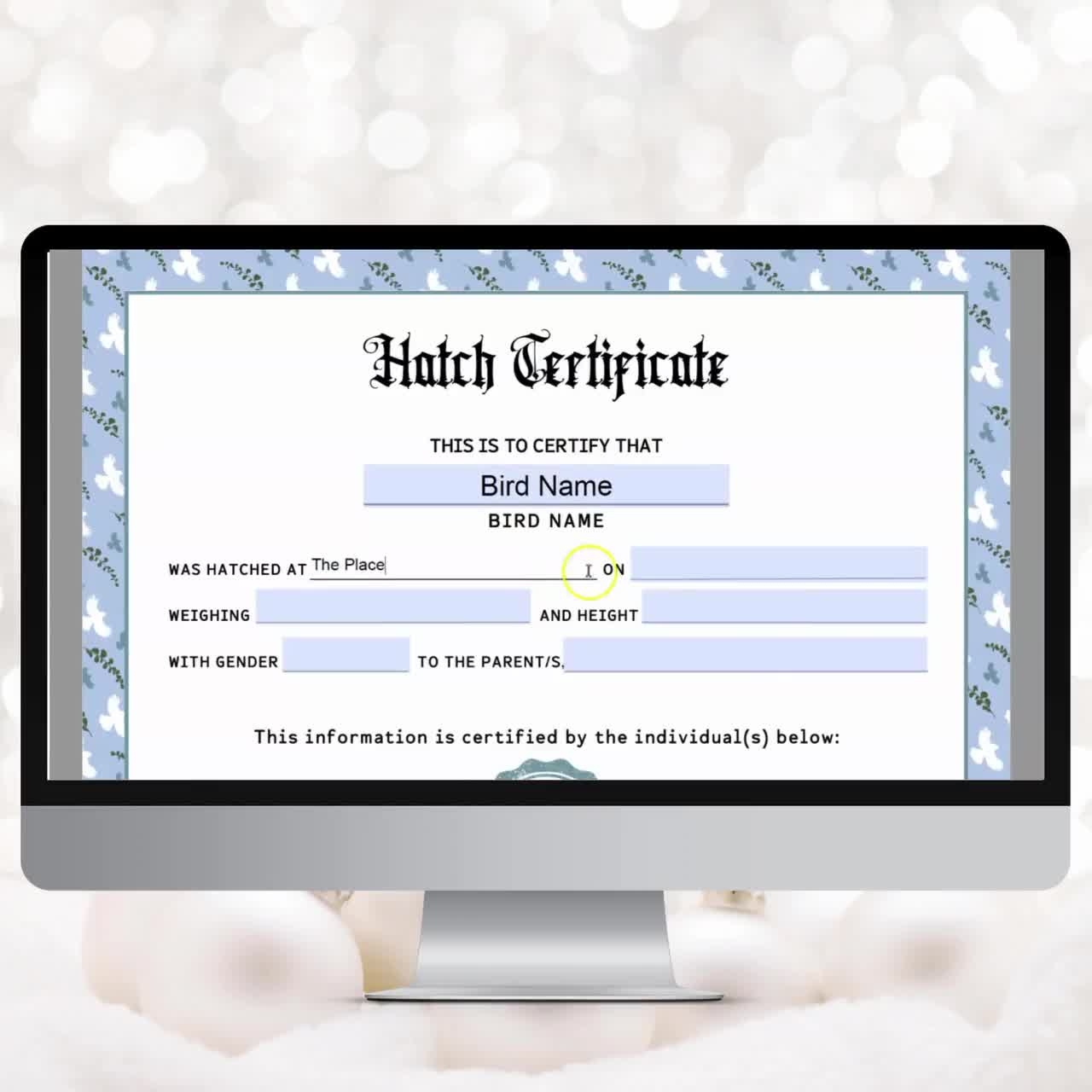 Bird Hatch Certificate Bird Certificate Bird Adoption Certificate Etsy Bird Hatch Certificate Bird Certificate Bird Adoption Certificate Etsy