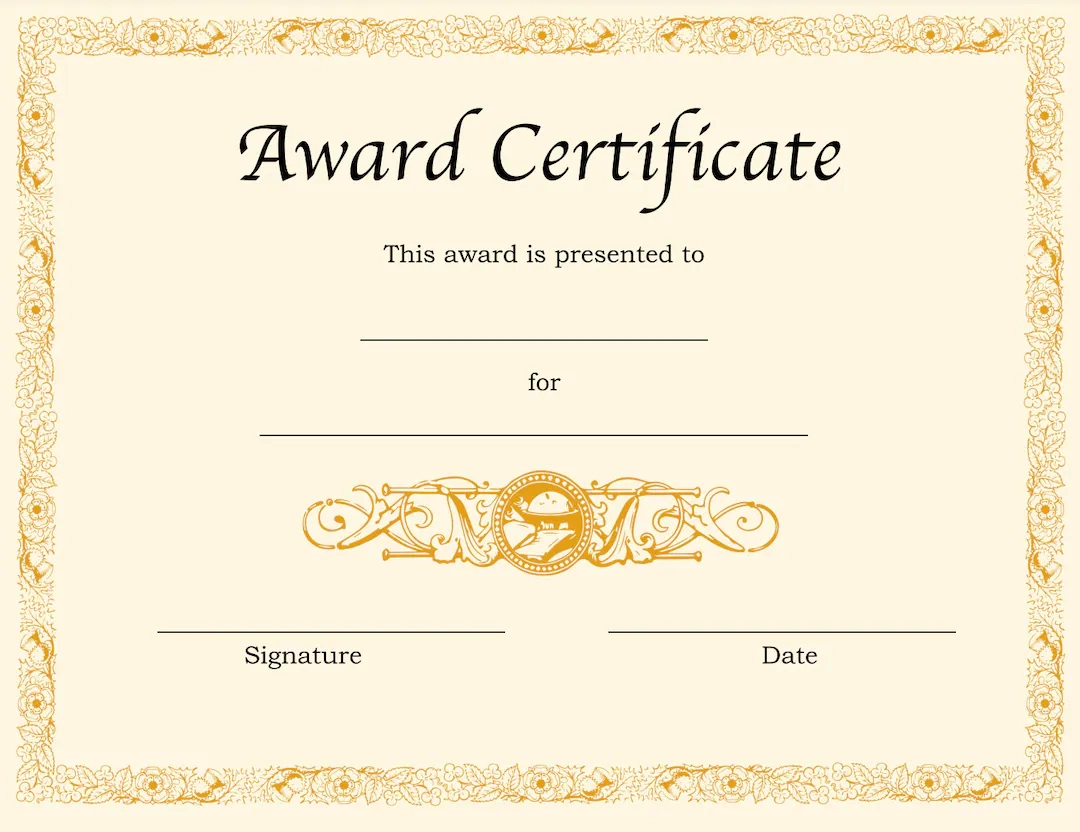 Blank Certificate Printables Blank Certificate Printables