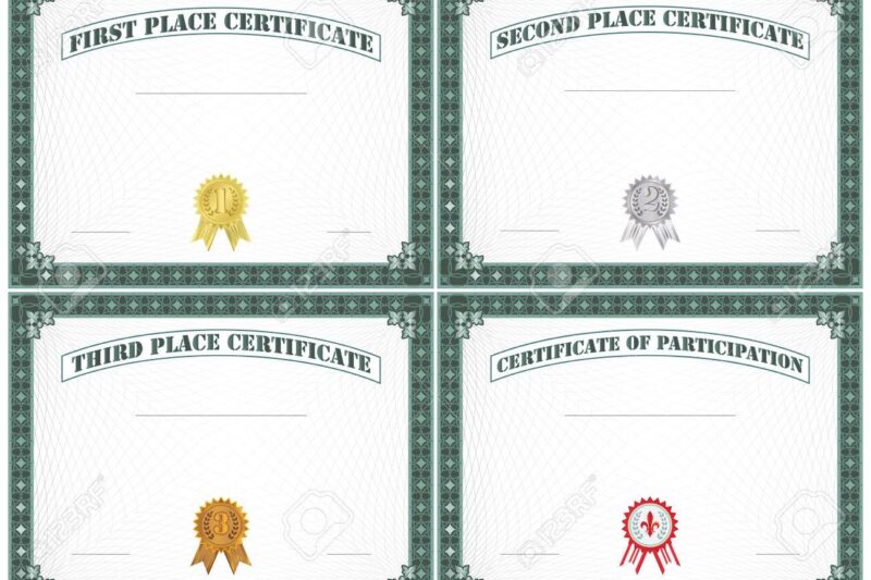 1st 2nd 3rd Place Certificates Printable