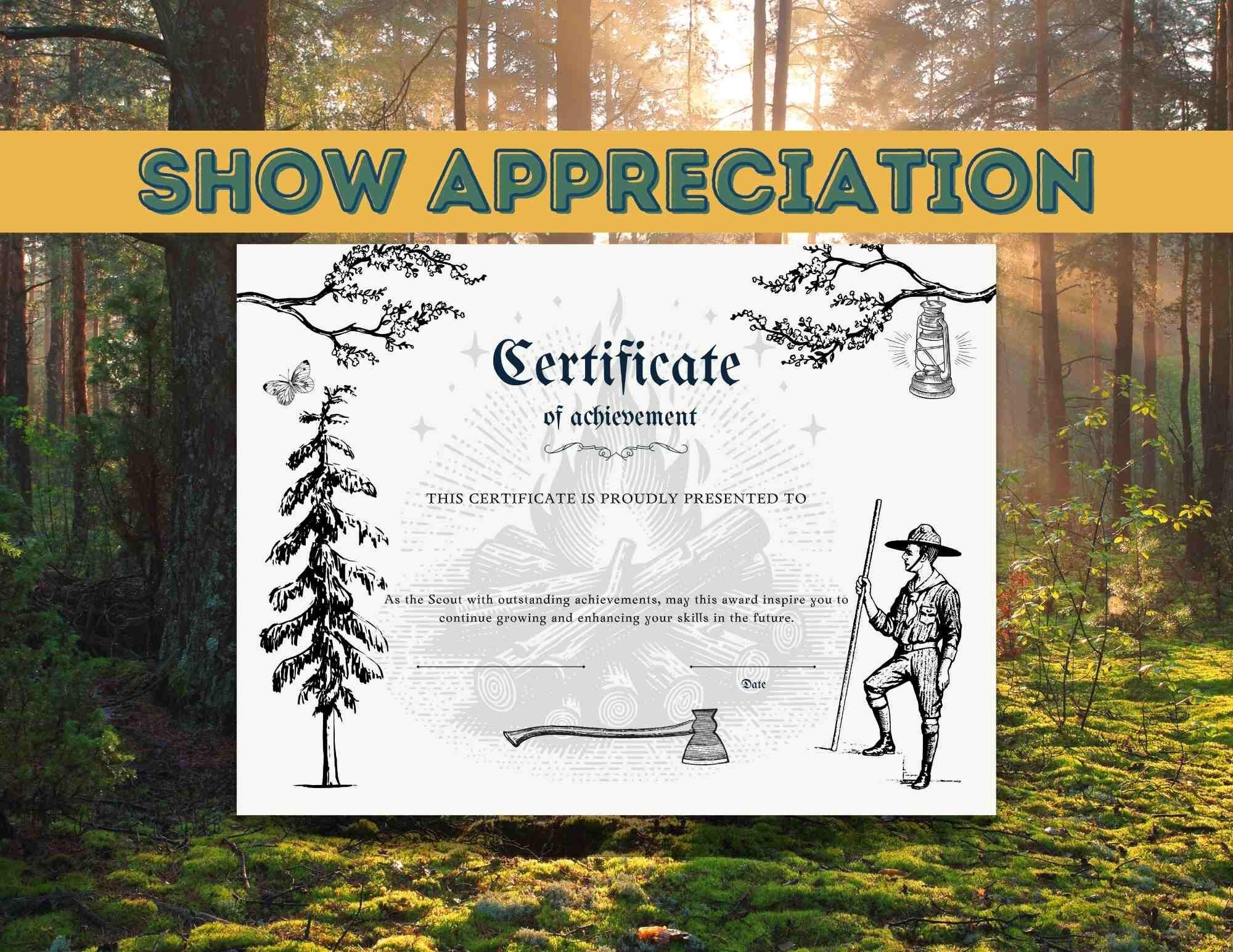 Printable Certificate Of Appreciation Bsa Printable Certificate Of Appreciation Bsa