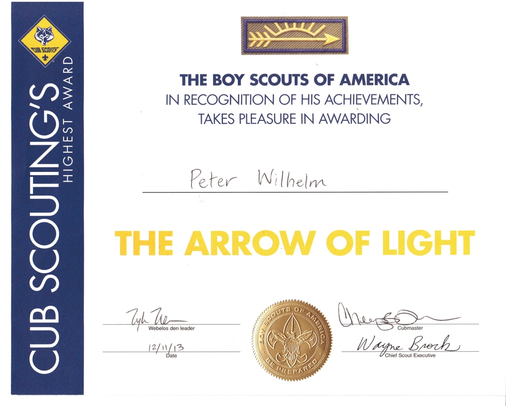 Blue And Gold Dinner Arrow Of Light THE WILHELM ADVENTURES Blue And Gold Dinner Arrow Of Light THE WILHELM ADVENTURES