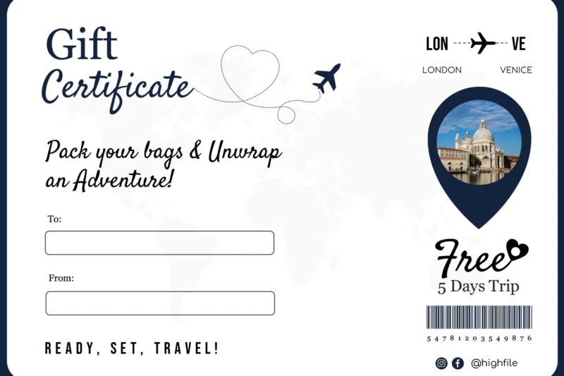 Free Printable Travel Certificates