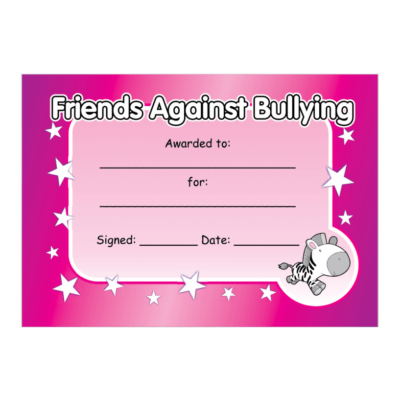 Printable Anti Bullying Certificate