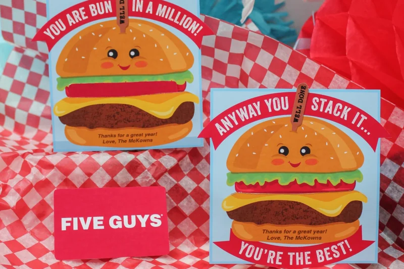 Free Printable Hamburger Gift Certificate