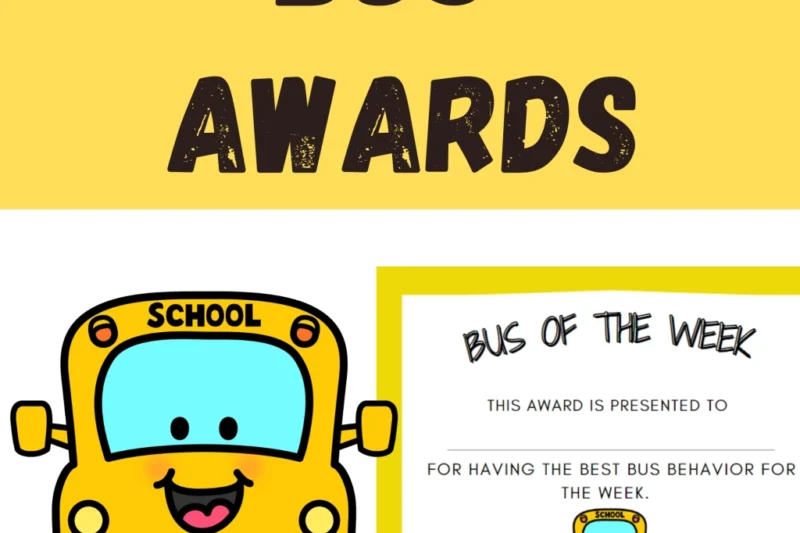 Printable School Bus Certificates