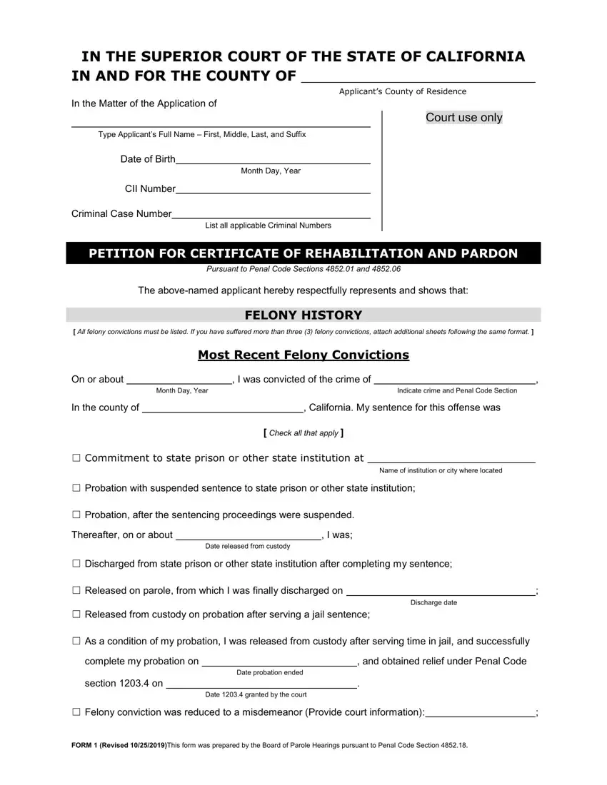California Certificate Rehabilitation PDF Form FormsPal