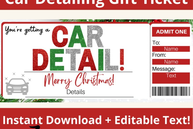 Printable Gift Certificate Template Car