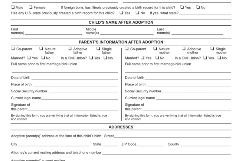 Free Printable Adult Adoption Certificate