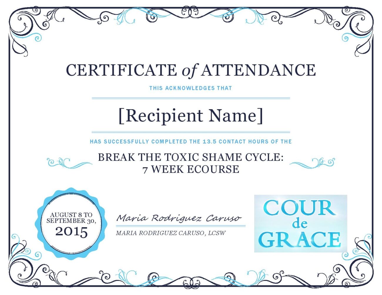 Certificate Of Attendance