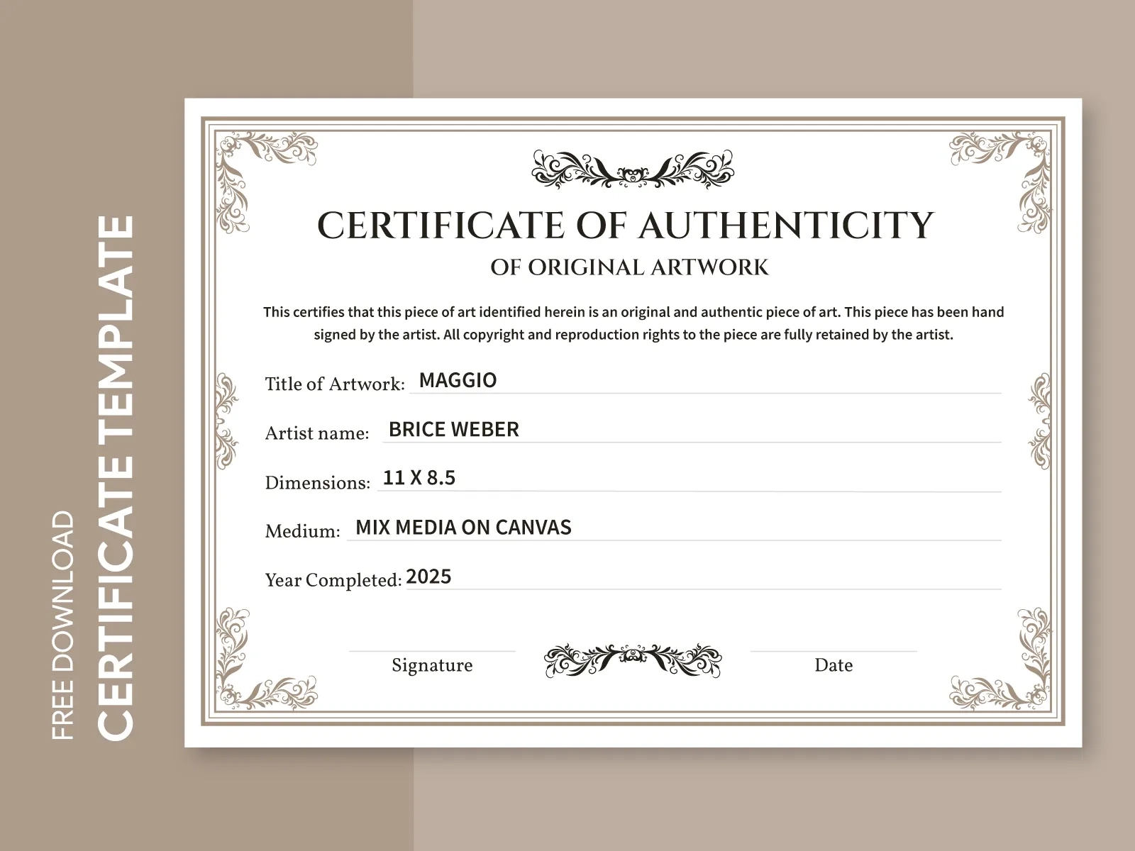 Certificate Of Authenticity Free Google Docs Template By Gdoc On Dribbble Certificate Of Authenticity Free Google Docs Template By Gdoc On Dribbble