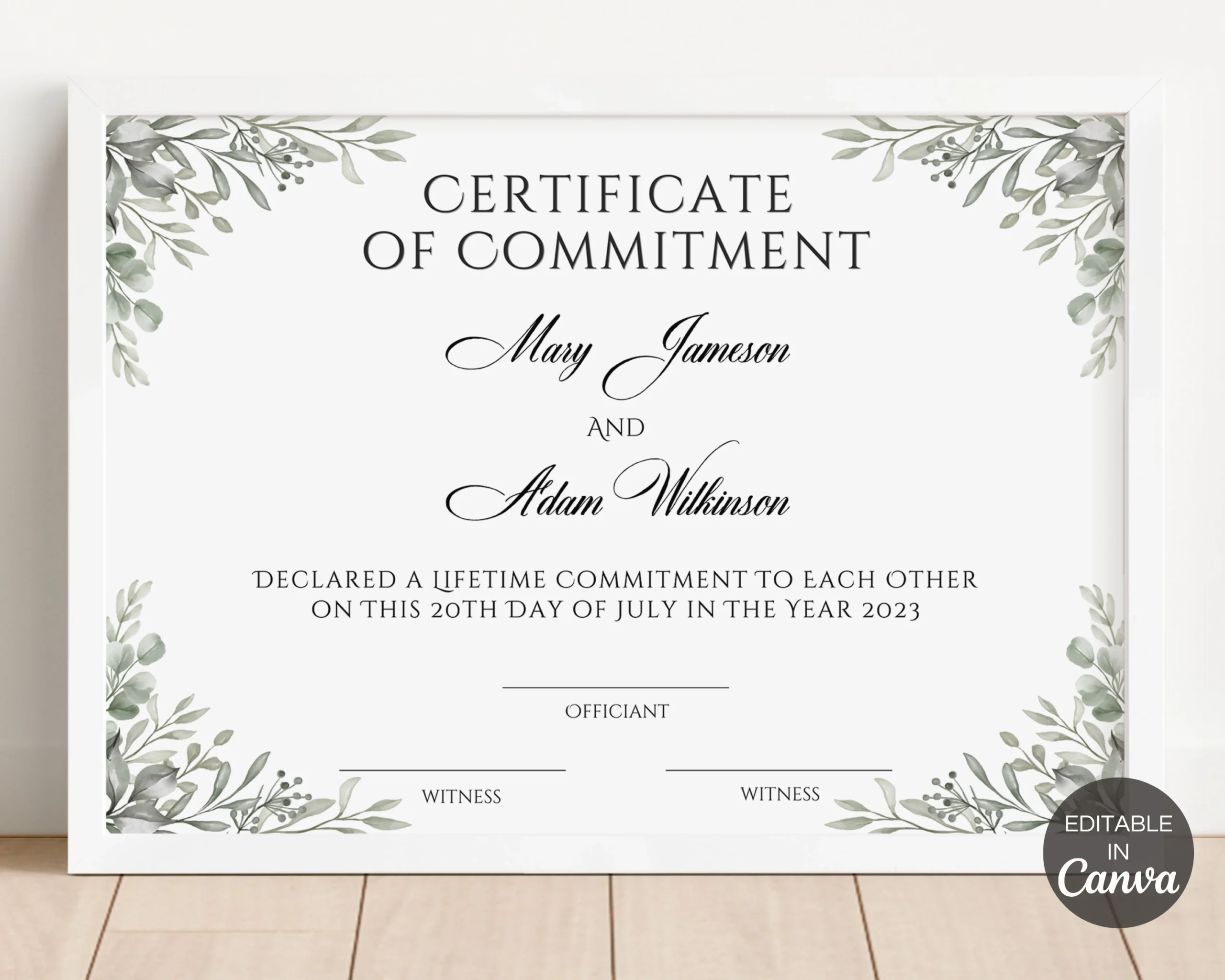 Free Printable Certificate Of Commitment Template Free Printable Certificate Of Commitment Template