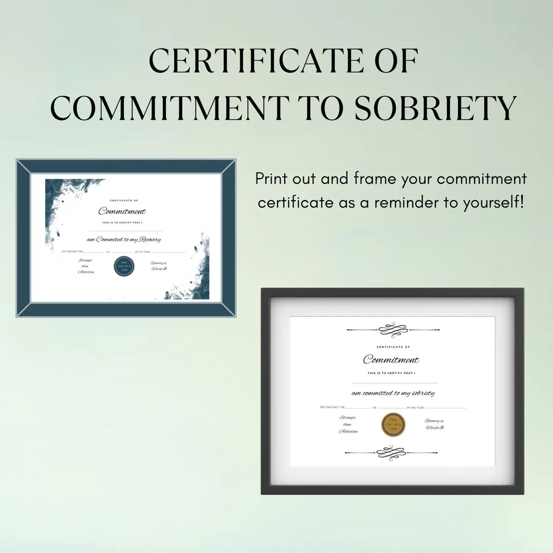 Certificate Of Commitment To Sobriety Recovery Commitment Certificate 5 Different Options Printable Commitment Certificate Recovery Gift Etsy Certificate Of Commitment To Sobriety Recovery Commitment Certificate 5 Different Options Printable Commitment Certificate Recovery Gift Etsy