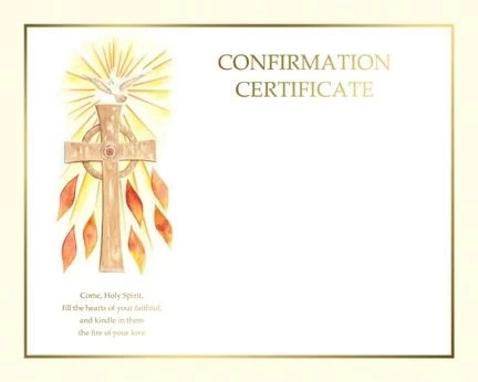 Printable Church Confirmation Confirmation Certificate