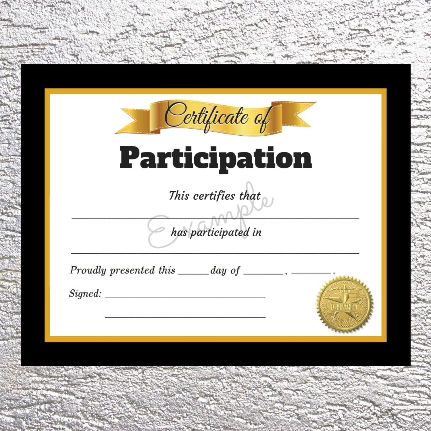 Certificate Of Participation Participation Award Award Certificate Printable Award Etsy Certificate Of Participation Participation Award Award Certificate Printable Award Etsy