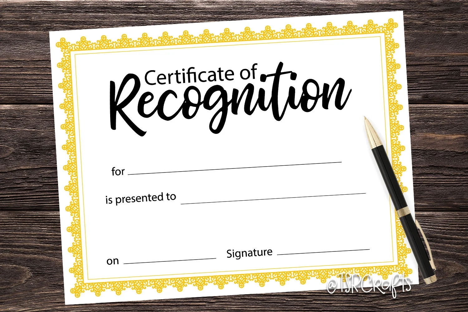 Free Printable Certificate Of Recognition Awards