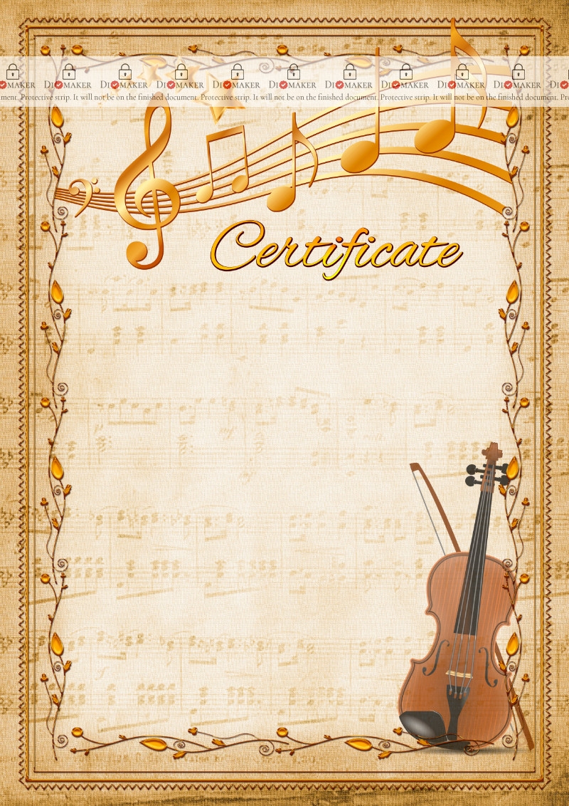Printable Certificate Of Completion Violin Printable Certificate Of Completion Violin