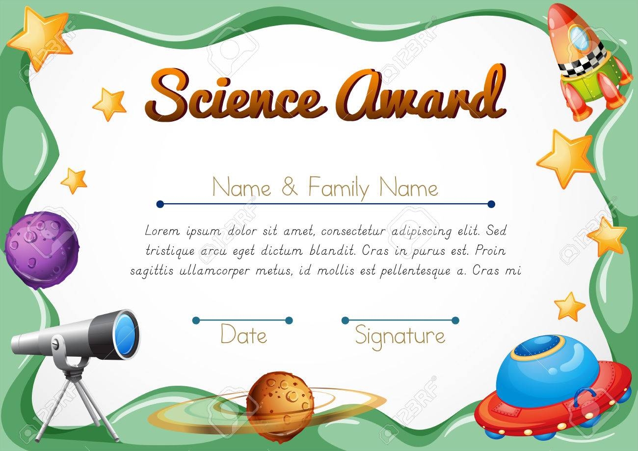 Certification Template For Science Award Illustration Royalty Free SVG Cliparts Vectors And Stock Illustration Image 51861196