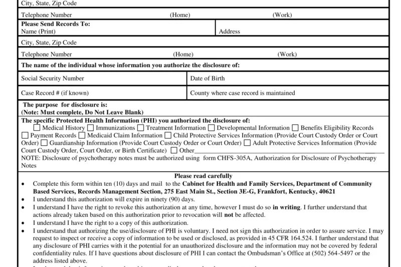 Printable Kentucky Birth Certificate Application